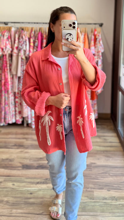 Camisa Palm coral CURVY