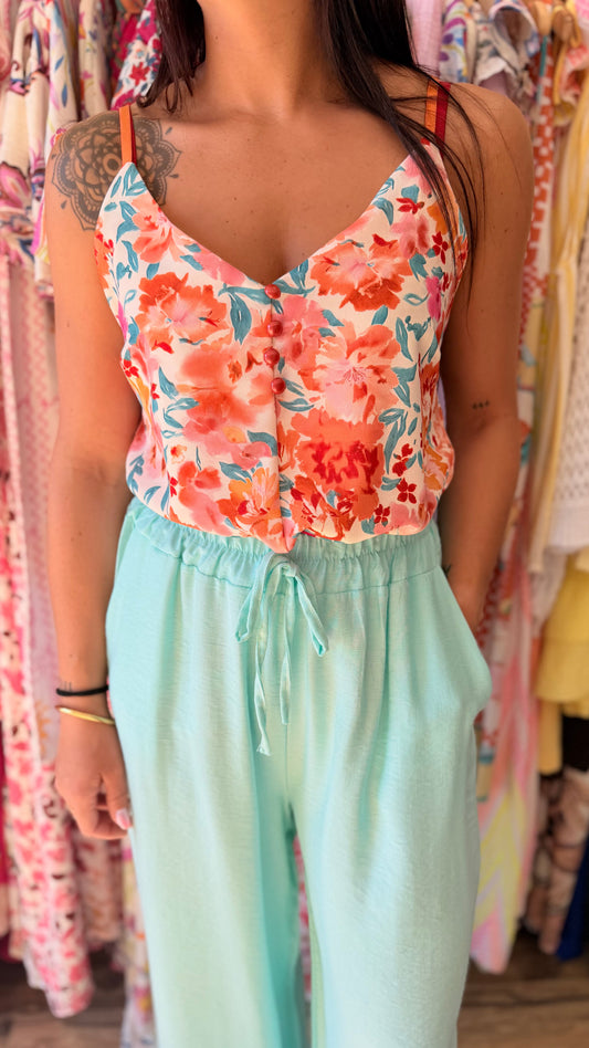 Top Hugo naranja CURVY
