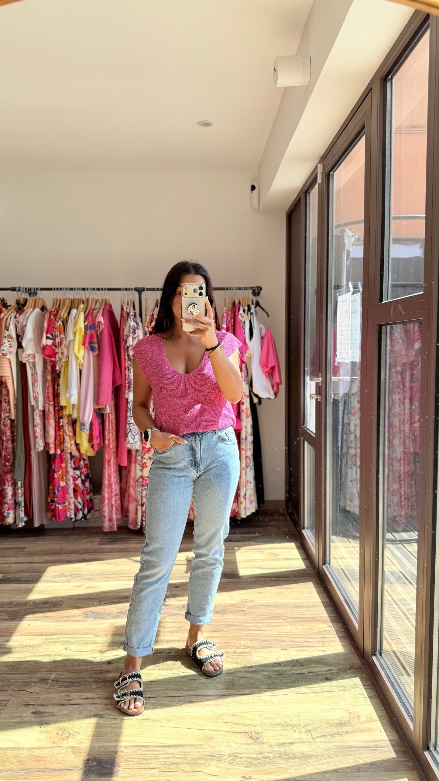 Melina – Top fucsia
