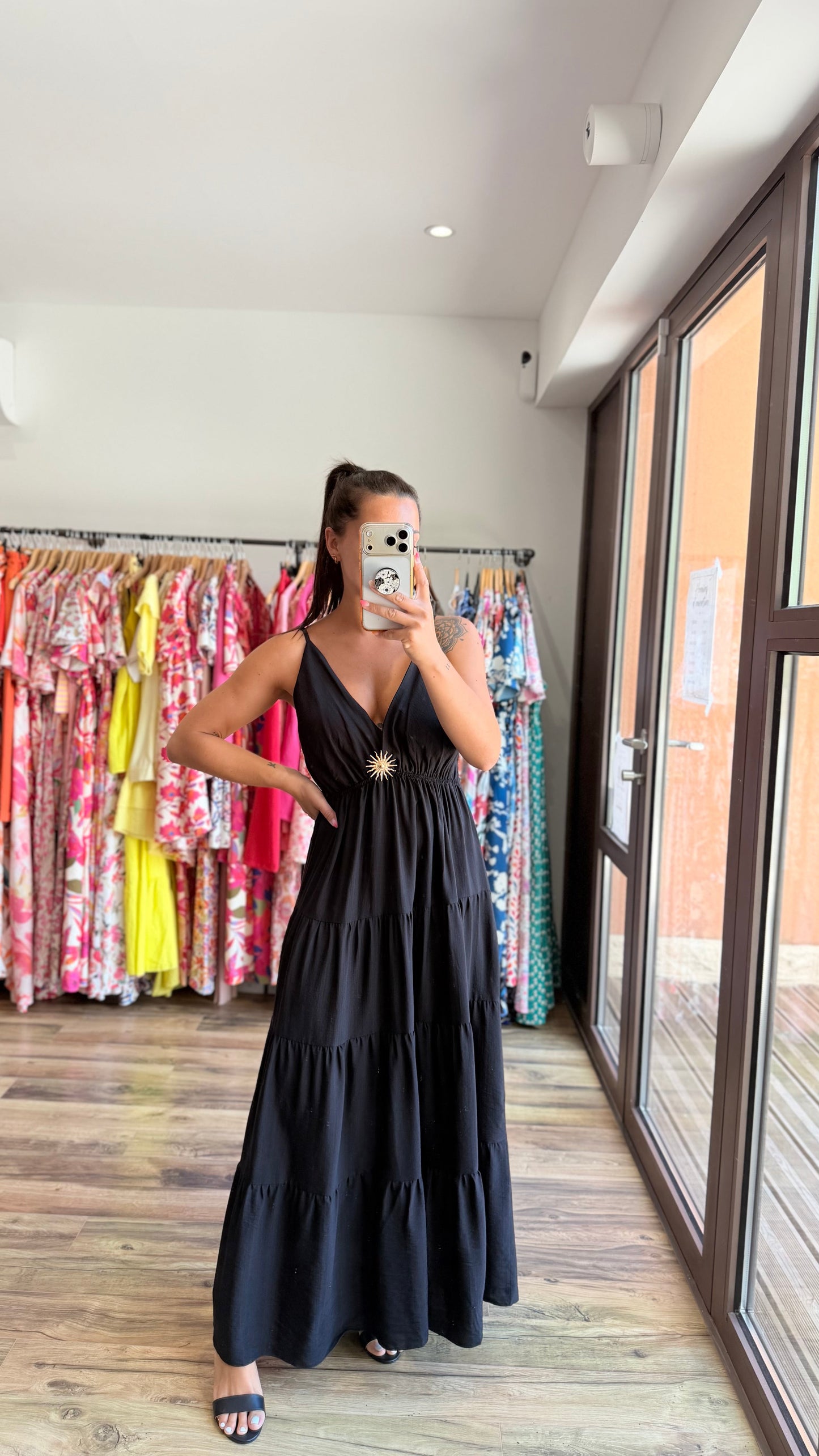 Ropa larga Soleil negro CURVY