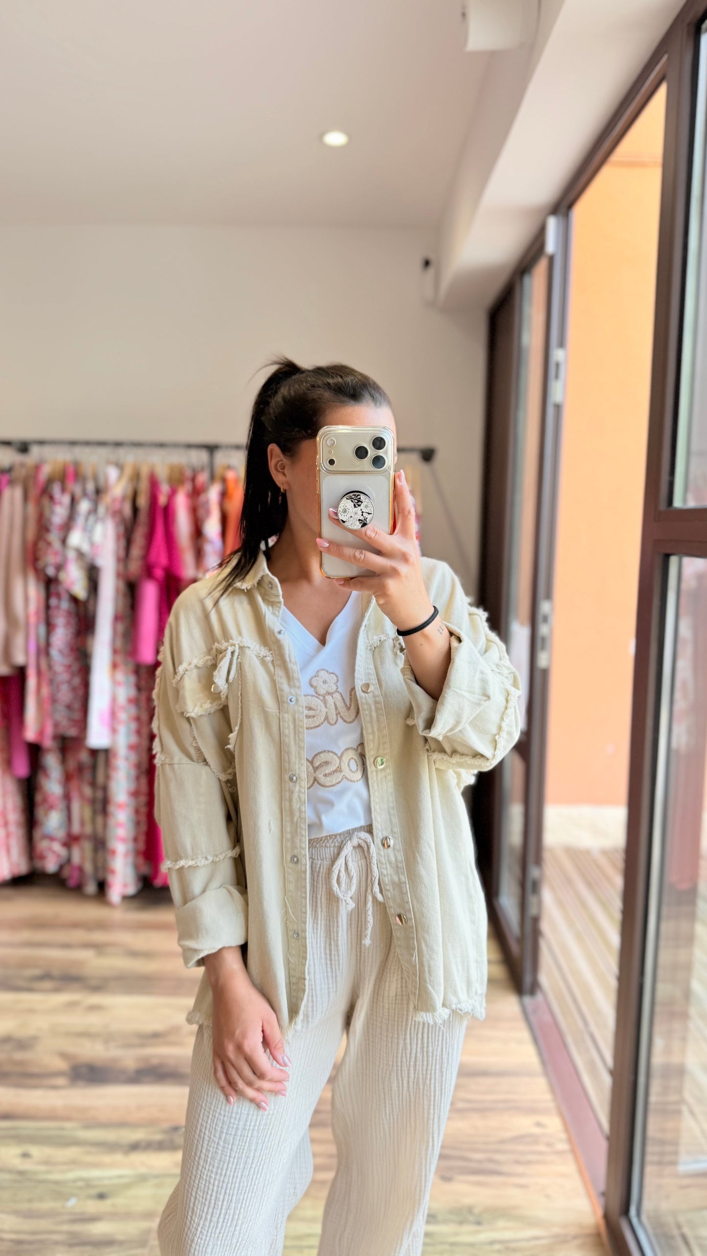 Camiseta la vie en rose beige CURVY