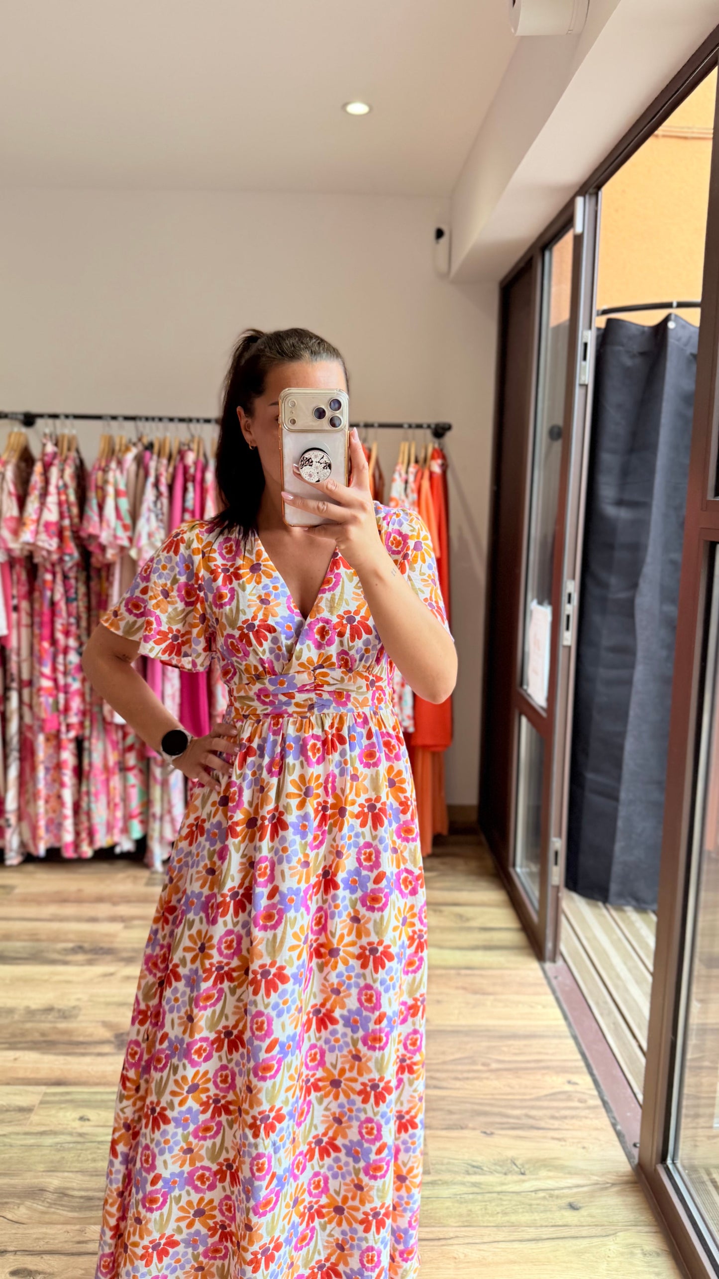 Robe longue Lise CURVY (dos ouvert)