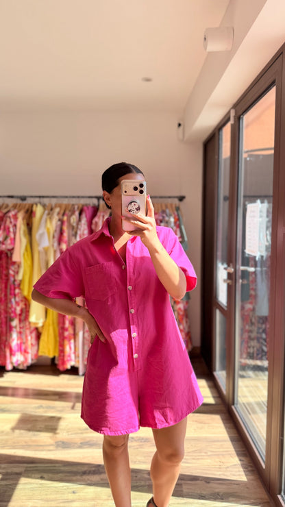 Combinaison Iago CURVY fucsia