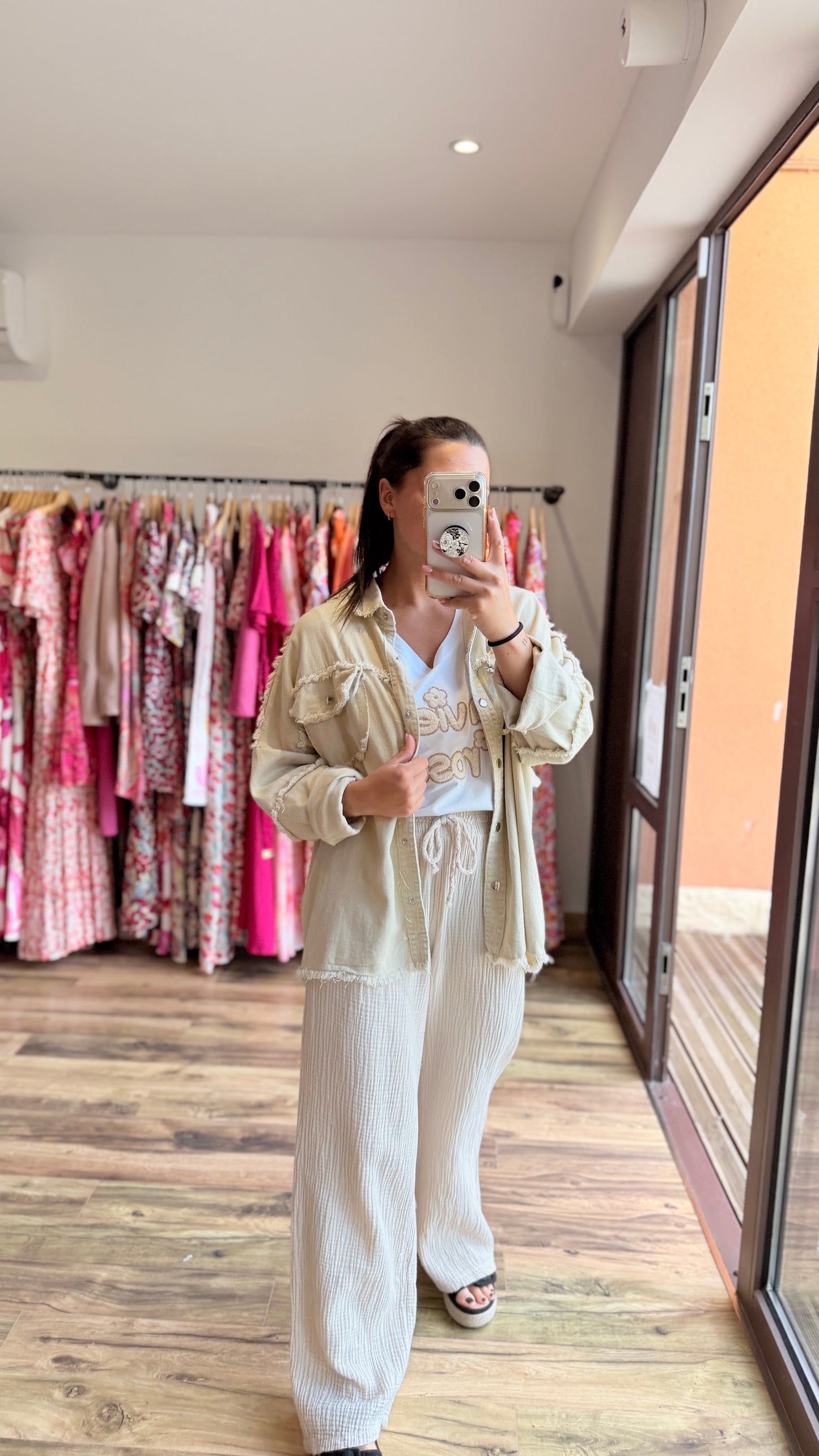 Camiseta la vie en rose beige CURVY