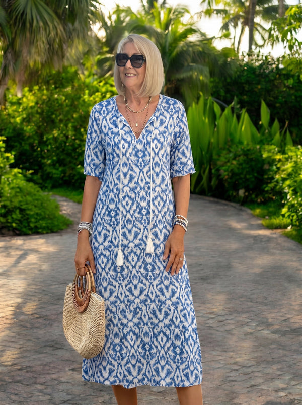Luna | Vestido midi de estilo boho desenfadado