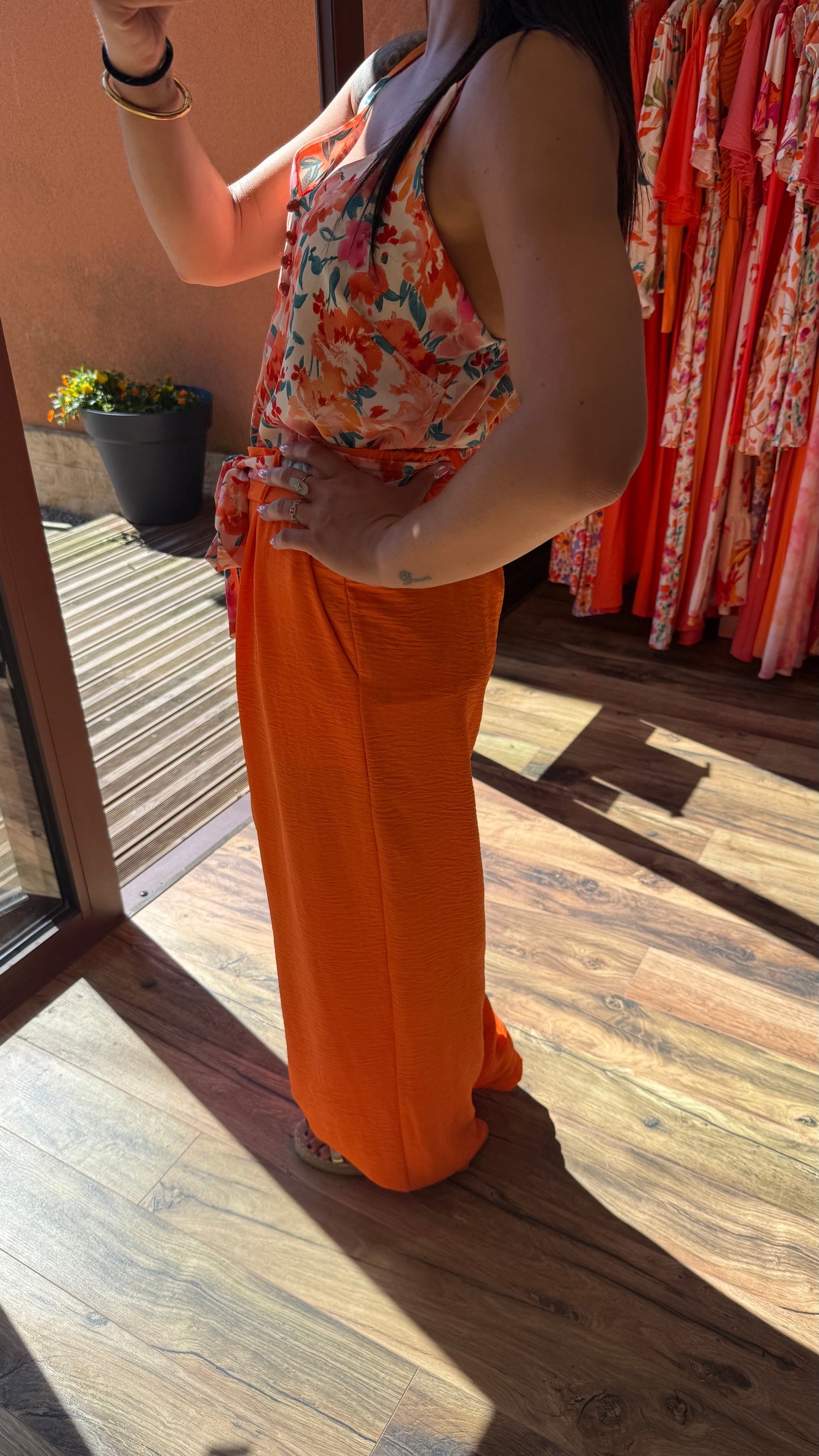 Pantalón Candice naranja CURVY
