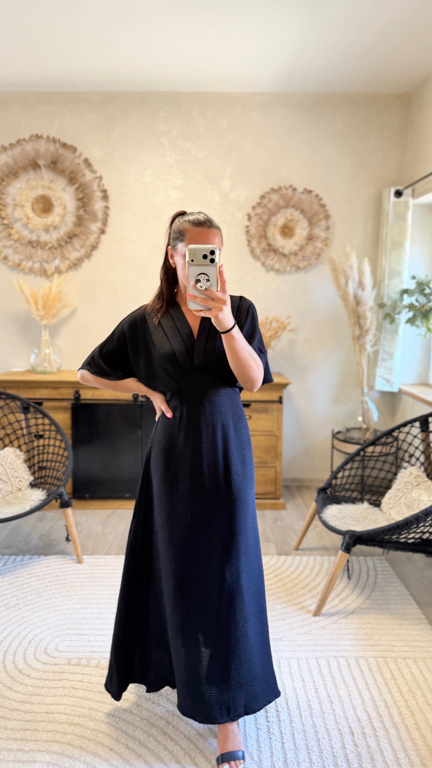Julia – Vestido largo negro
