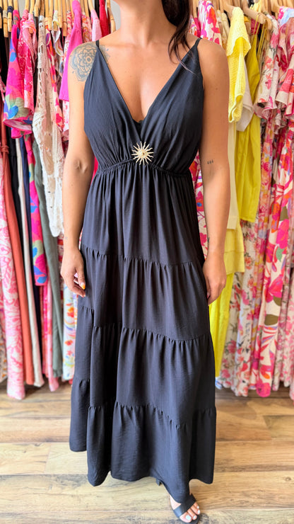 Ropa larga Soleil negro CURVY