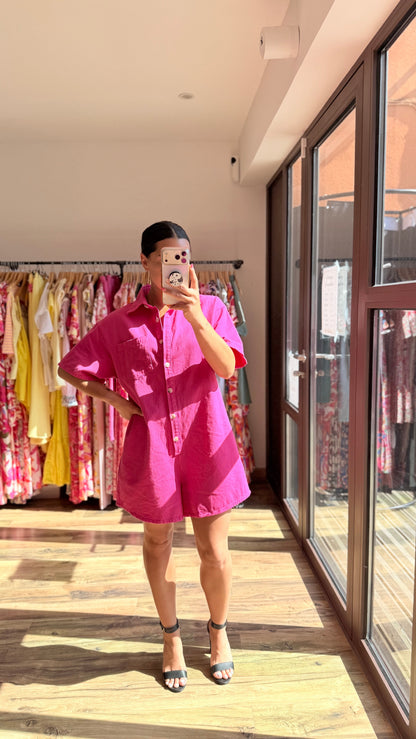 Combinaison Iago CURVY fucsia