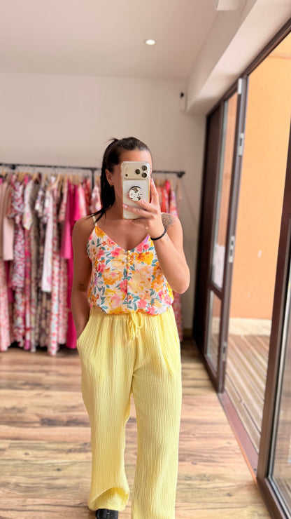 Top Hugo amarillo CURVY