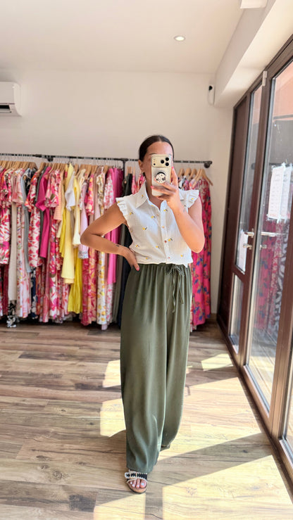 Pantalón Valentino kaki CURVY (Preorden envío 6/07)