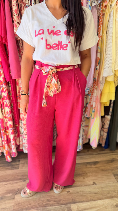 Pantalón Candice fucsia CURVY