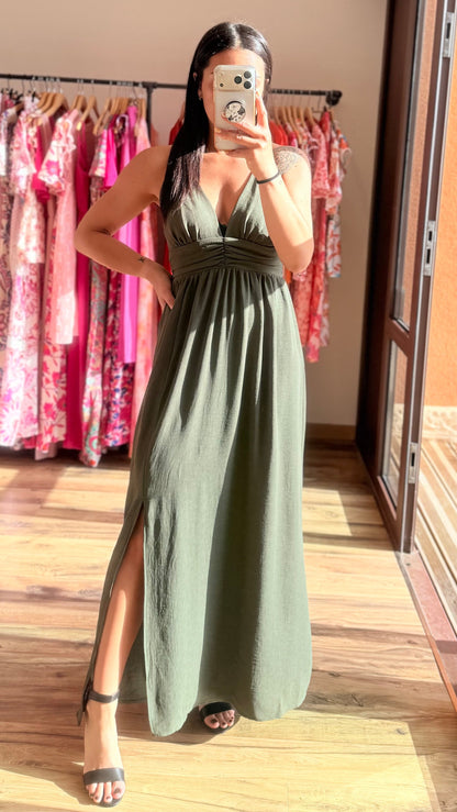 Robe Caly kaki CURVY