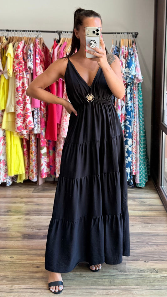 Ropa larga Soleil negro CURVY