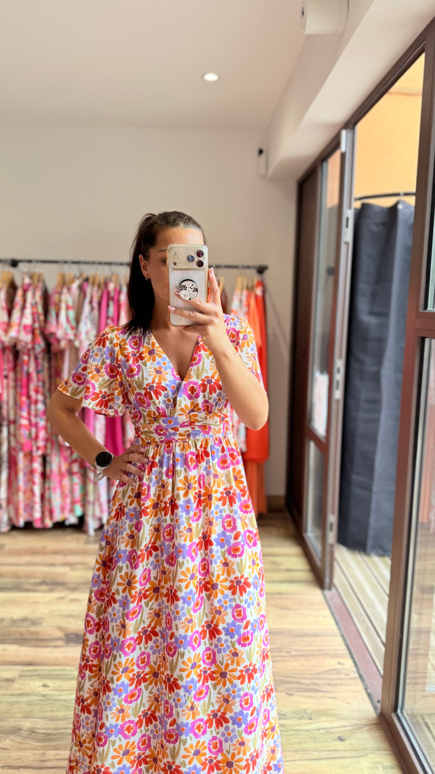 Robe longue Lise CURVY (dos ouvert)