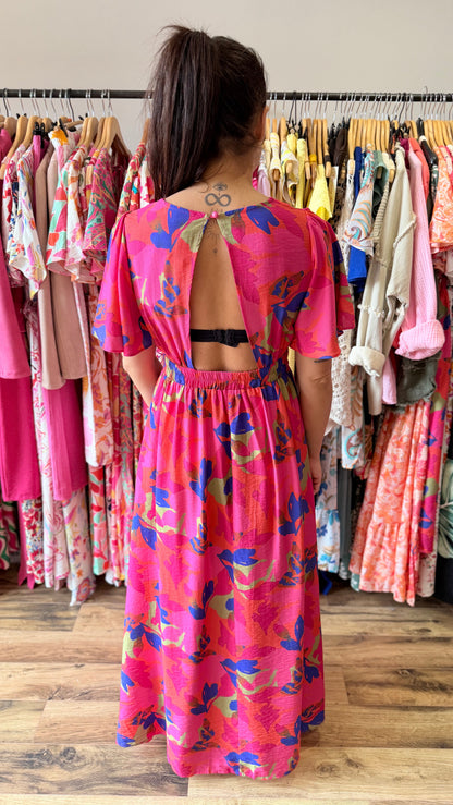 Robe longue Judith CURVY (dos ouvert) (PRÉCOMMANDE EXPÉDITION 16/06)