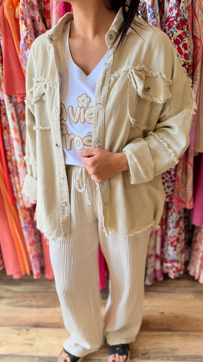 Camiseta la vie en rose beige CURVY