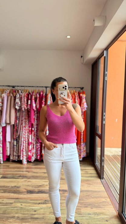 Top Afida fucsia CURVY