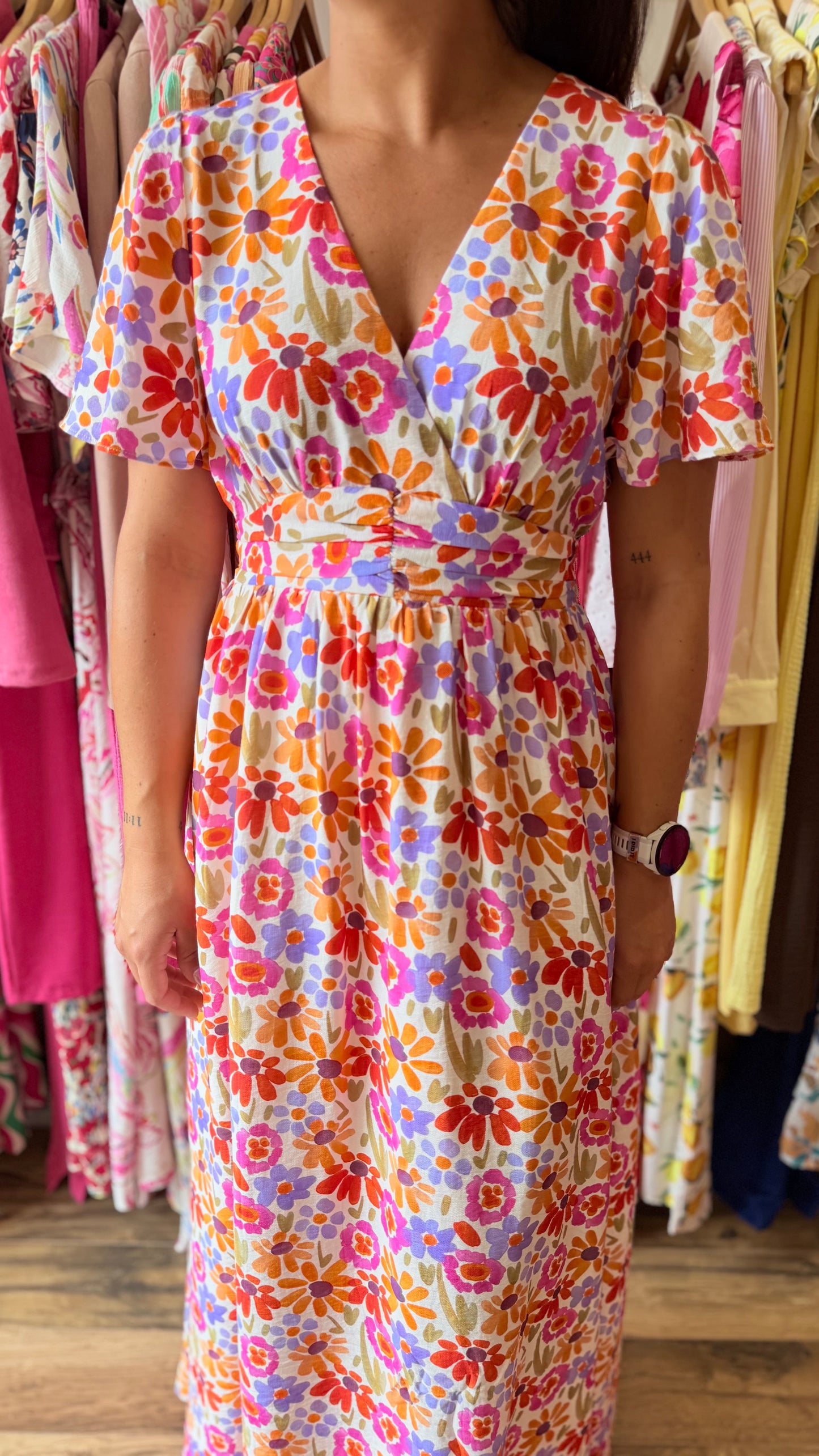 Robe longue Lise CURVY (dos ouvert)