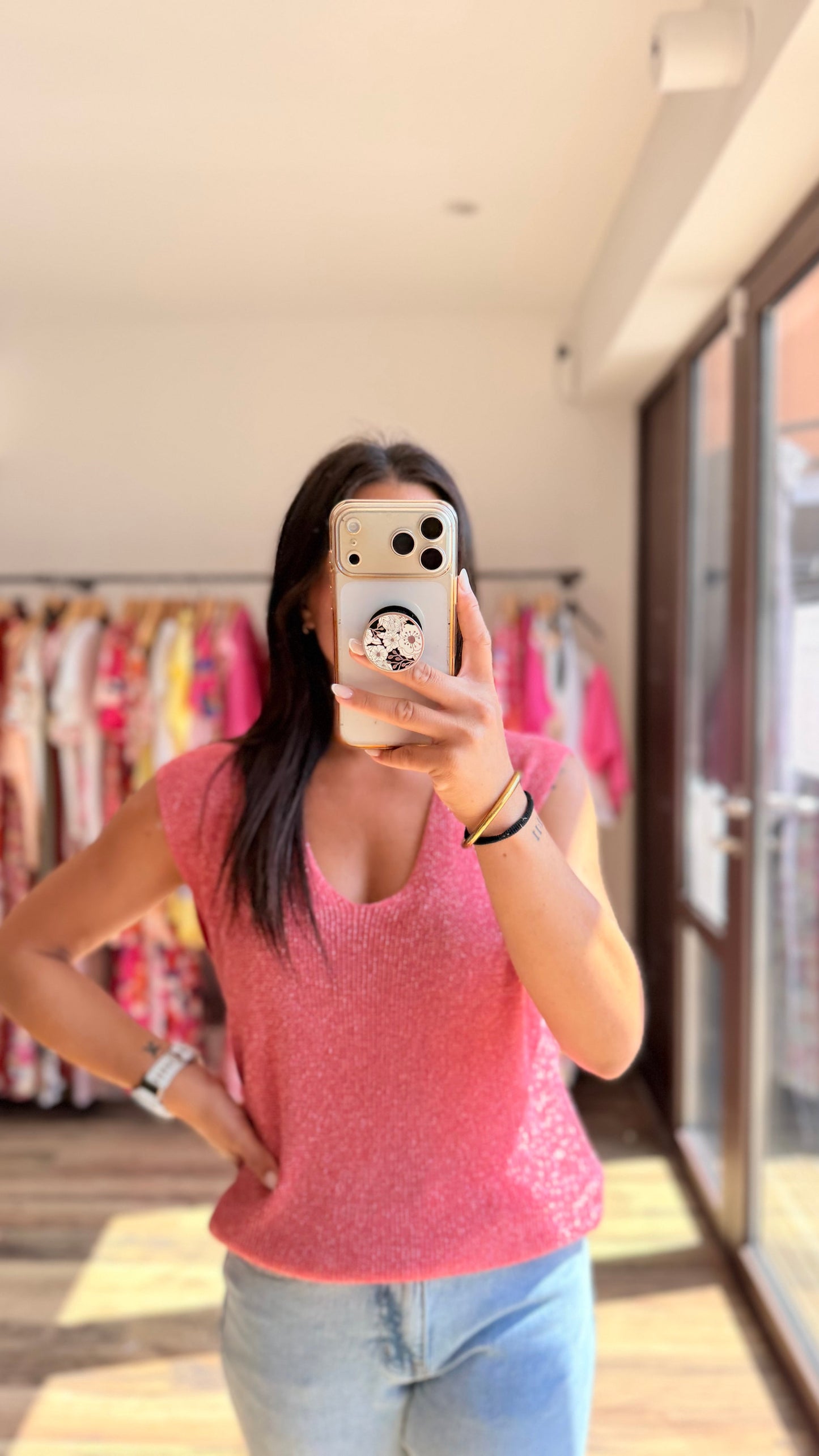 Top Milane coral CURVY