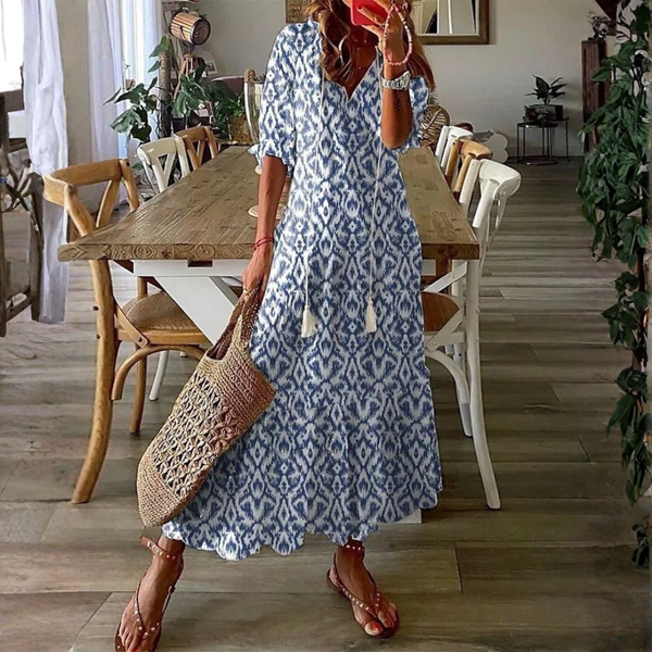 Luna | Vestido midi de estilo boho desenfadado