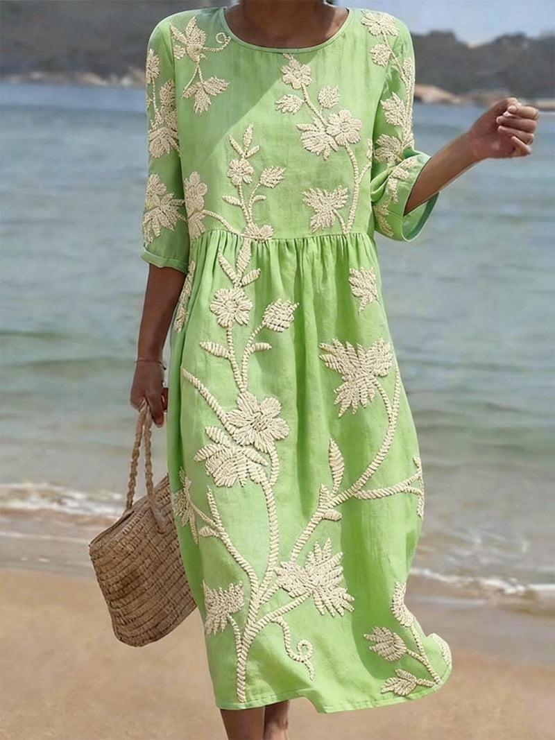 Vestido casual de mujer con estampado floral