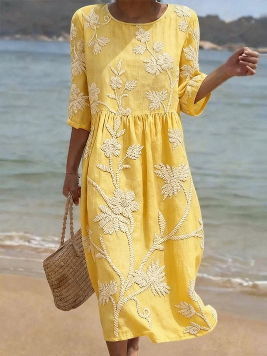 Vestido casual de mujer con estampado floral