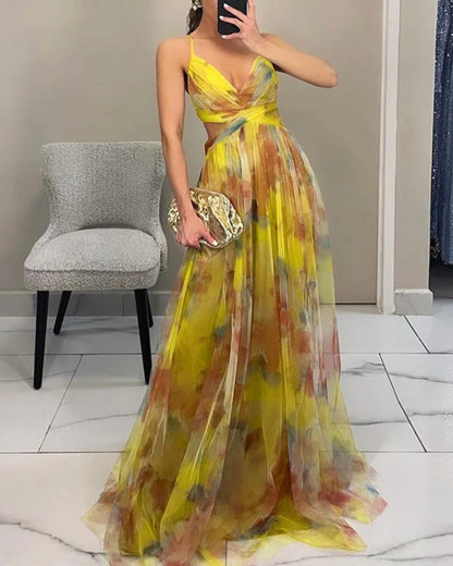 Giselle | Maxi-Vestido Encantador con Estampado Floral