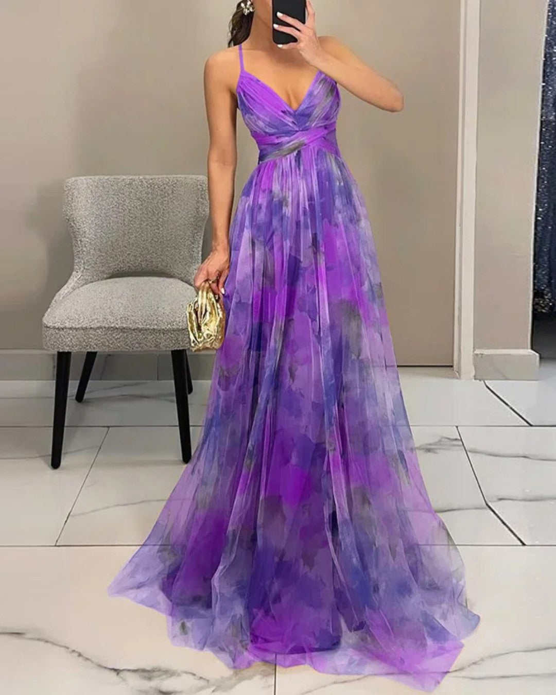Giselle | Maxi-Vestido Encantador con Estampado Floral