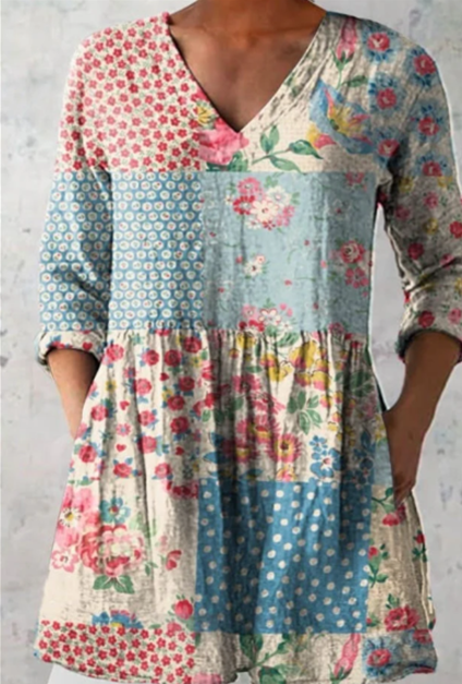 Estelle | Blusa Larga con Escote en V