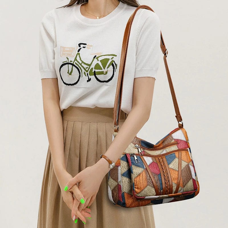 Solara | Bolso de piel con mosaico