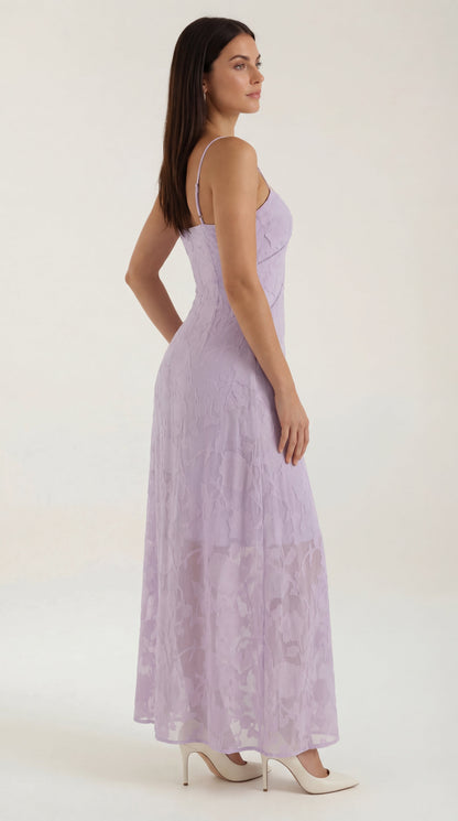Vestido largo de encaje Arabelle