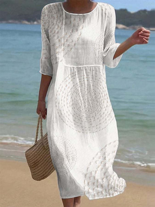 Vestido casual bordado para mujer