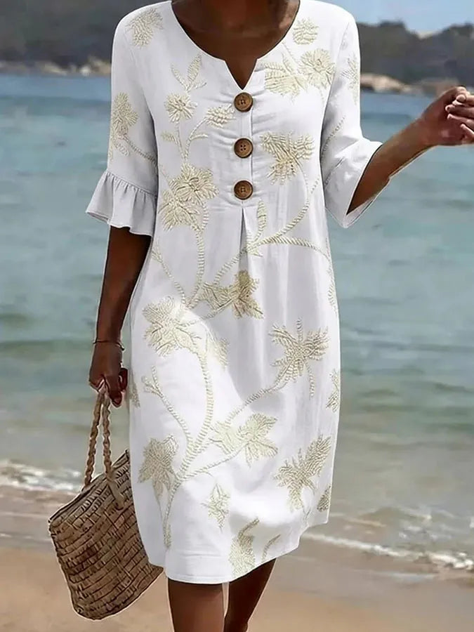 Vestido casual de mujer con estampado floral