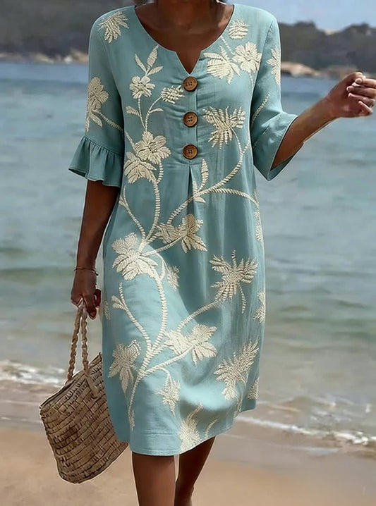 Vestido casual de mujer con estampado floral