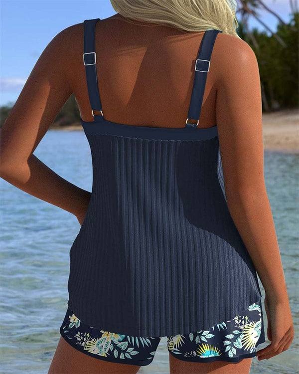 Julia | Tankini a rayas con braguita de baño de dos piezas