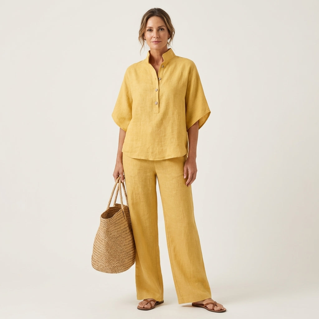 Lucienne | Conjunto de dos piezas de lino