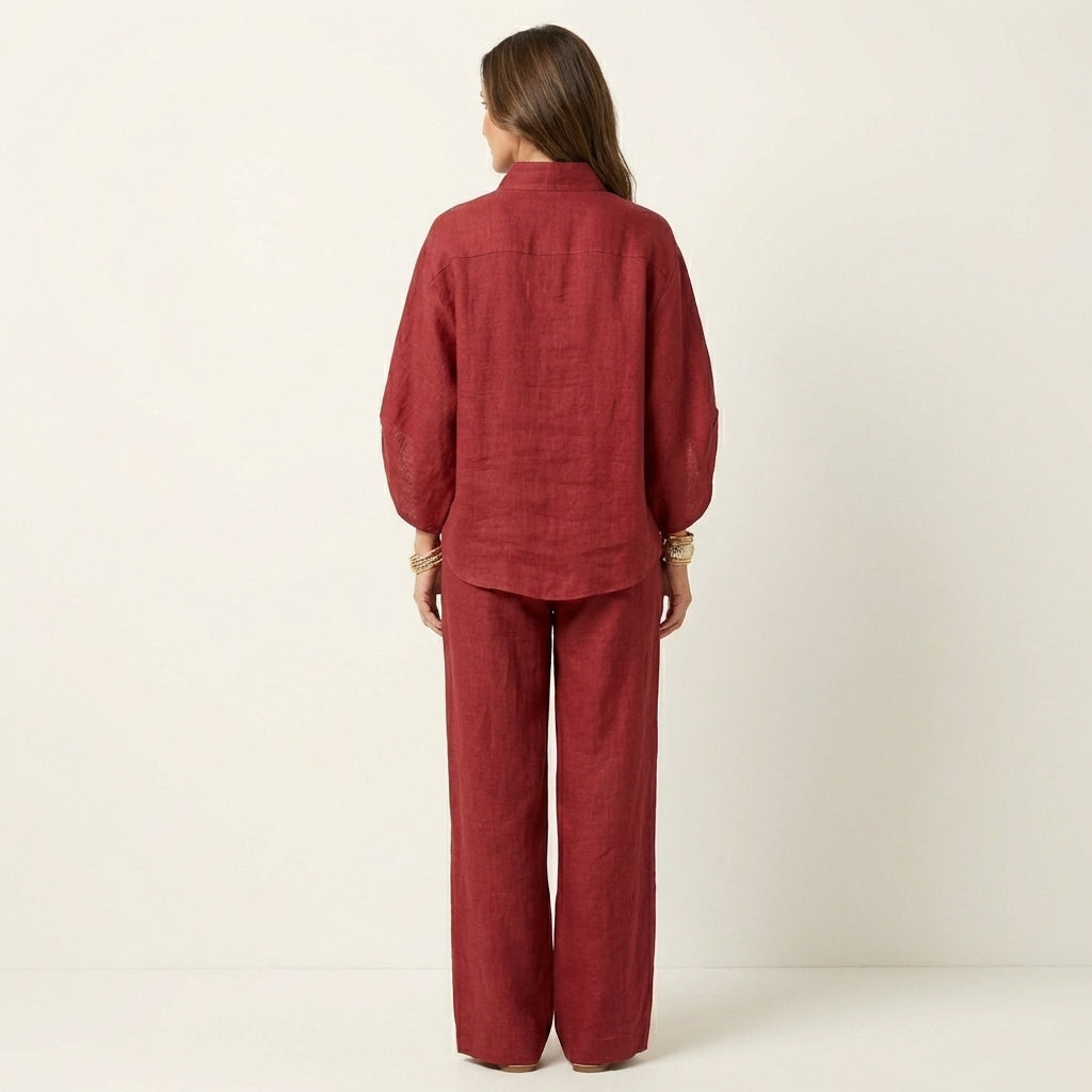 Lucienne | Conjunto de dos piezas de lino