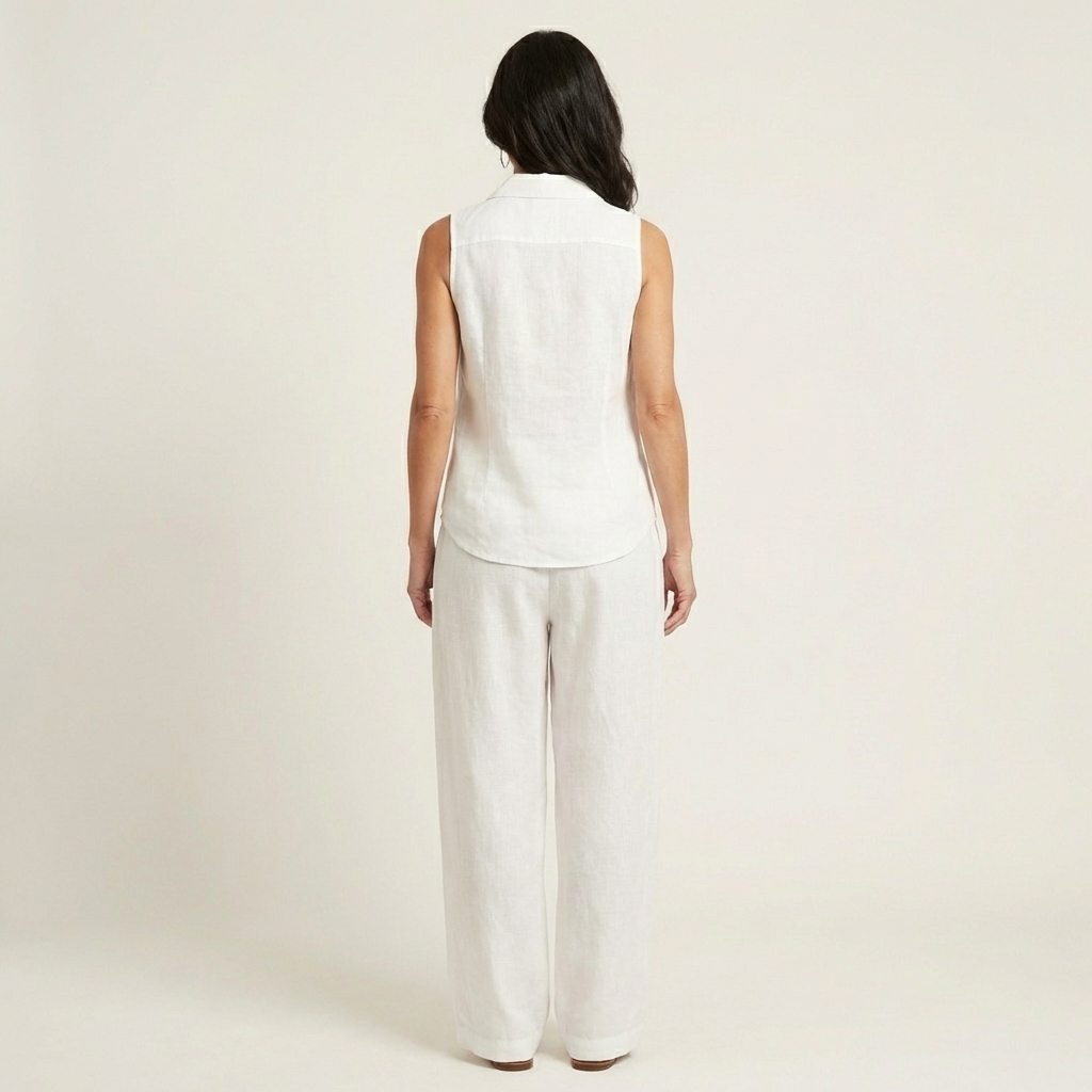 Wren | Conjunto de top cruzado y pantalones anchos