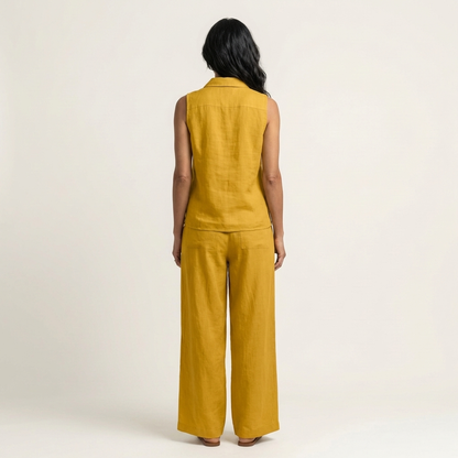 Wren | Conjunto de top cruzado y pantalones anchos