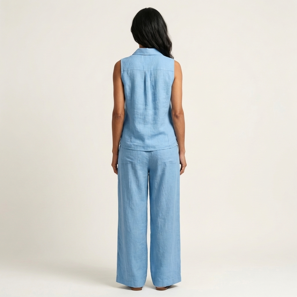 Wren | Conjunto de top cruzado y pantalones anchos