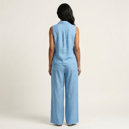 Wren | Conjunto de top cruzado y pantalones anchos