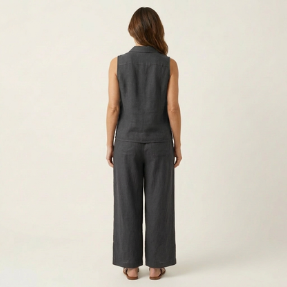 Wren | Conjunto de top cruzado y pantalones anchos