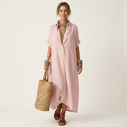 Isolde | Vestido de manga corta con botones
