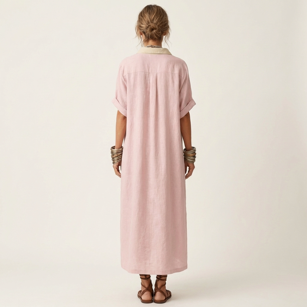 Isolde | Vestido de manga corta con botones