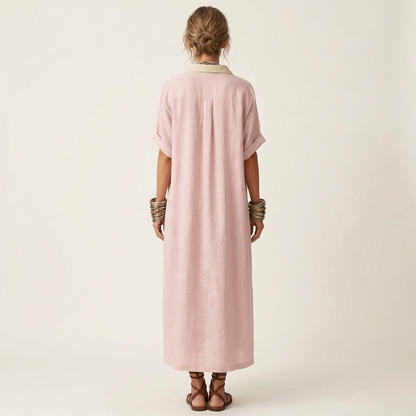 Isolde | Vestido de manga corta con botones