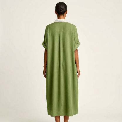 Isolde | Vestido de manga corta con botones
