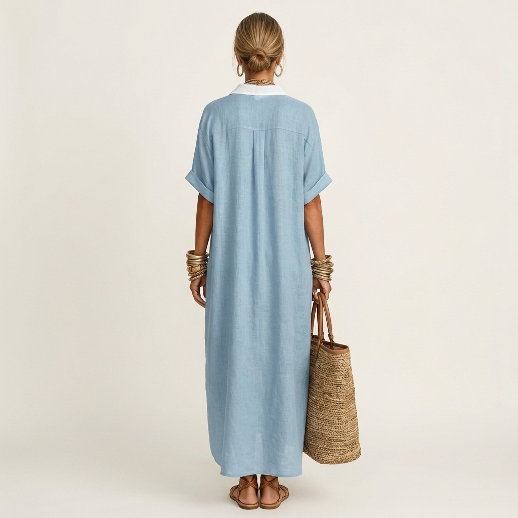 Isolde | Vestido de manga corta con botones