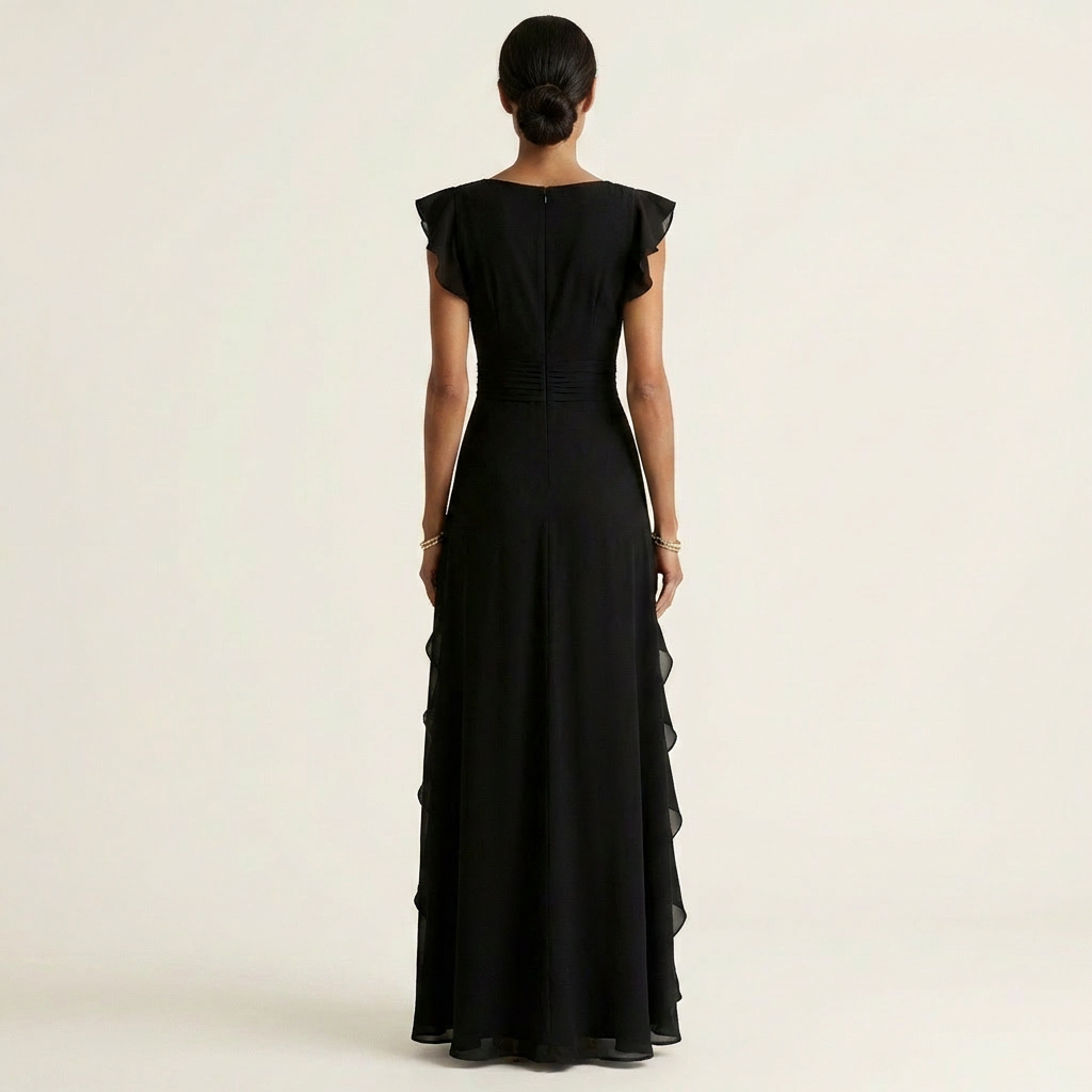 Celeste | Vestido con escote en V y mangas fluidas
