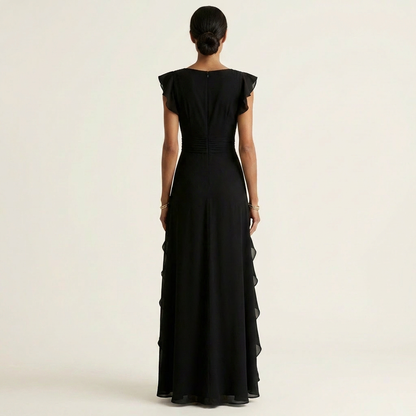Celeste | Vestido con escote en V y mangas fluidas